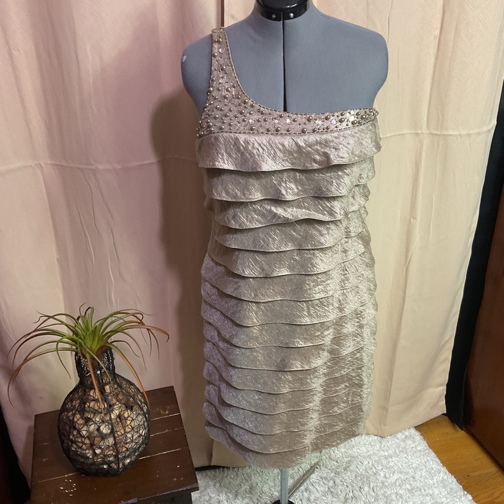 Jessica Howard Champagne Gold Dress